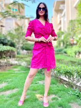 Load image into Gallery viewer, Hot Pink Knot Dress - CHIKARI

