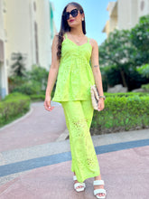 Load image into Gallery viewer, Lush Green Coord With Strappy Top. - CHIKARI
