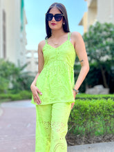 Load image into Gallery viewer, Lush Green Coord With Strappy Top. - CHIKARI