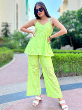 Load image into Gallery viewer, Lush Green Coord With Strappy Top. - CHIKARI
