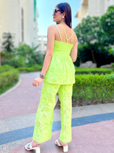 Load image into Gallery viewer, Lush Green Coord With Strappy Top. - CHIKARI