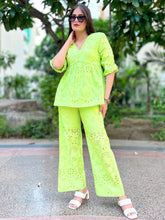 Load image into Gallery viewer, Lush Green Coord With Peplum Top. - CHIKARI