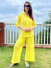 A Knitted Shirt And Pants Coord Set