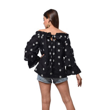Load image into Gallery viewer, Off Shoulder Top With Double Layer Sleeves - CHIKARI