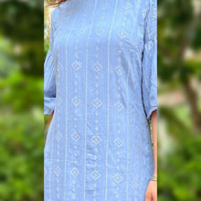 Load image into Gallery viewer, Shift Dress Cornflower Blue - CHIKARI