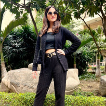Load image into Gallery viewer, Black Lace Fabric Coord Set - CHIKARI

