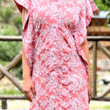 Load image into Gallery viewer, Old Rose Extended Shoulder Dress - CHIKARI
