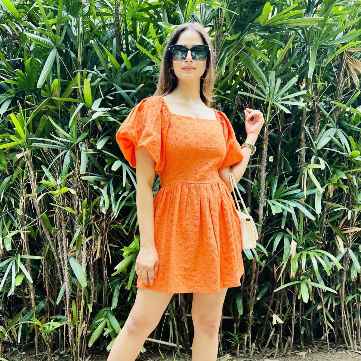 Off Shoulder Dress Orange - CHIKARI