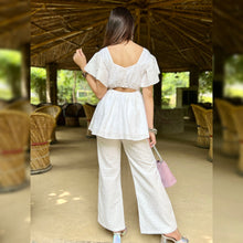 Load image into Gallery viewer, White Schiffli Coord Set - CHIKARI
