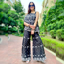 Load image into Gallery viewer, Black N White One Shoulder Coords Set - CHIKARI
