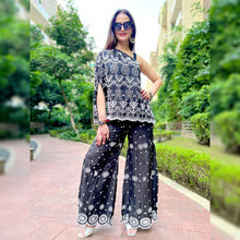 Load image into Gallery viewer, Black N White One Shoulder Coords Set - CHIKARI
